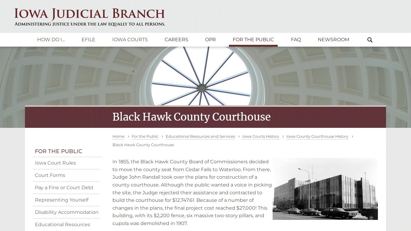 Black Hawk County Courthouse | Iowa Judicial Branch